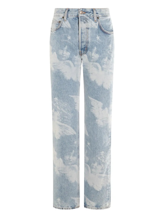 Cotton Straight Jeans