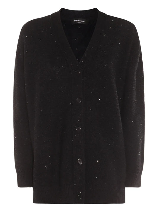 Sequin-Embellished Cardigan
