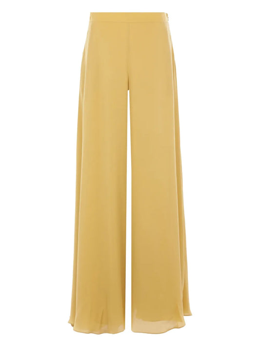Wide-Leg Silk Trousers