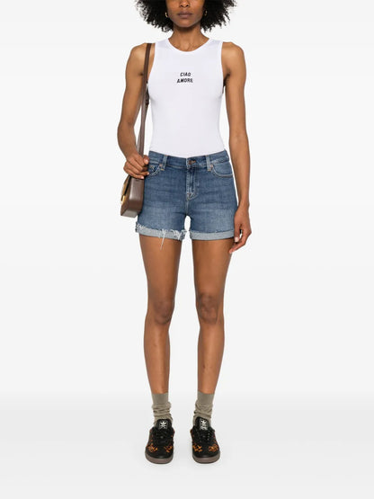 Mid-Rise Rolled Shorts