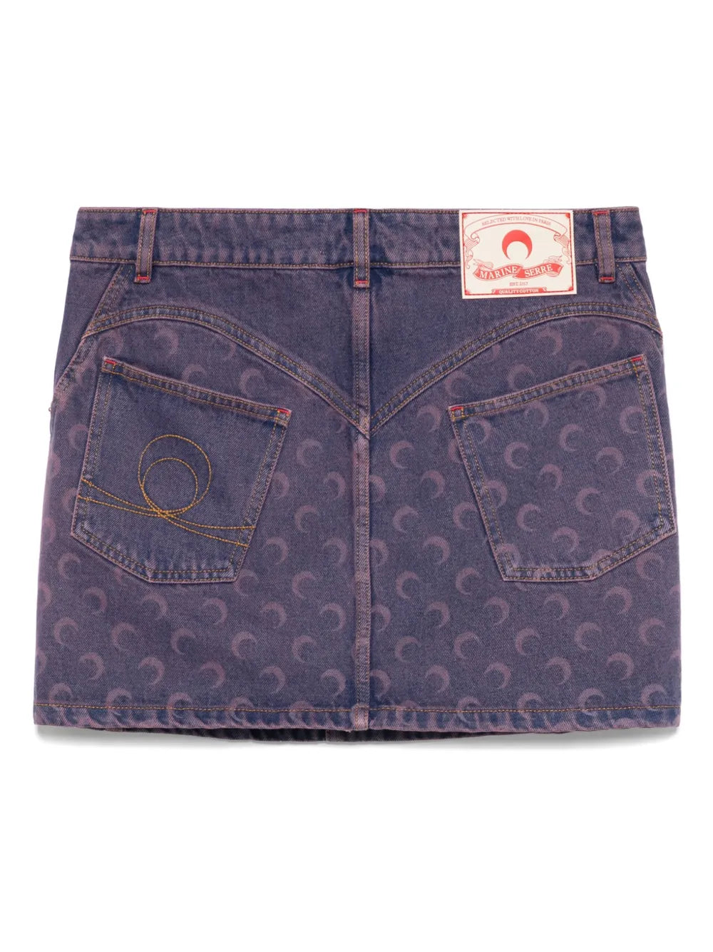 Moon-Print Mini Skirt