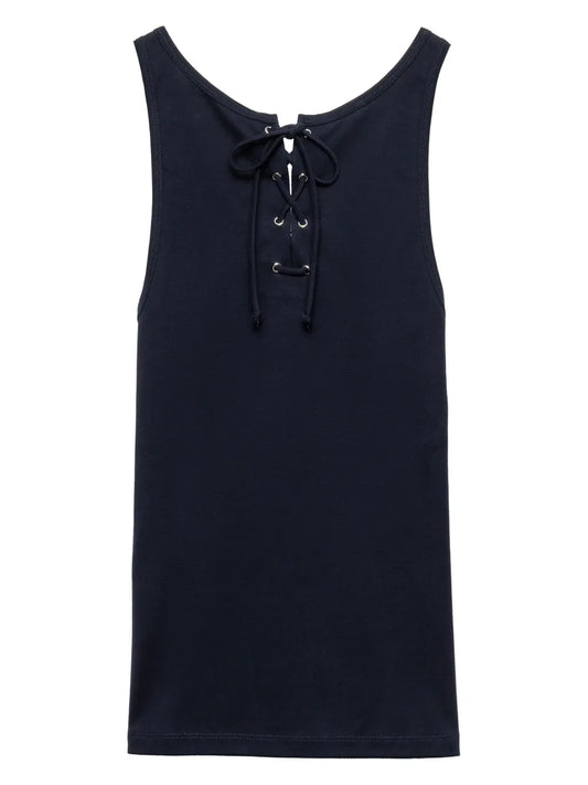 Lace-Up Tank Top