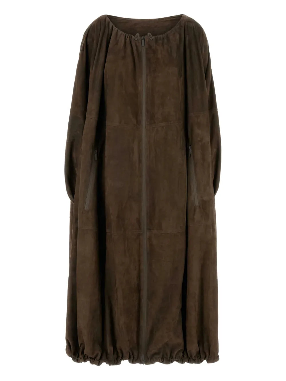Gathered-Hem Coat