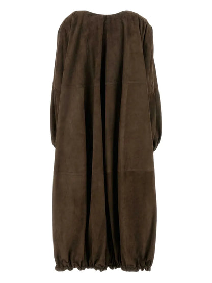 Gathered-Hem Coat