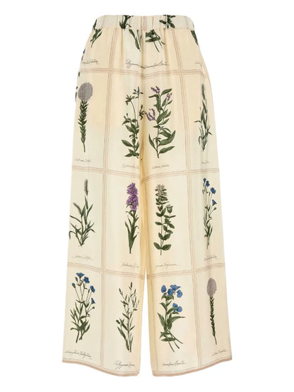 Lory Floral-Print Wide-Leg Trousers