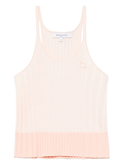Baby Fox-Patch Ribbed Tank Top