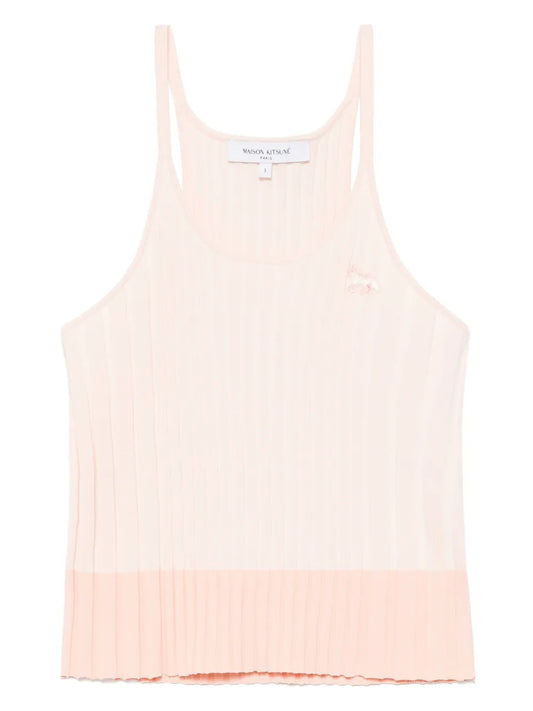 Baby Fox-Patch Ribbed Tank Top