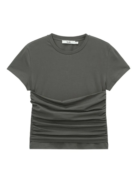 Ruched-Detail T-Shirt