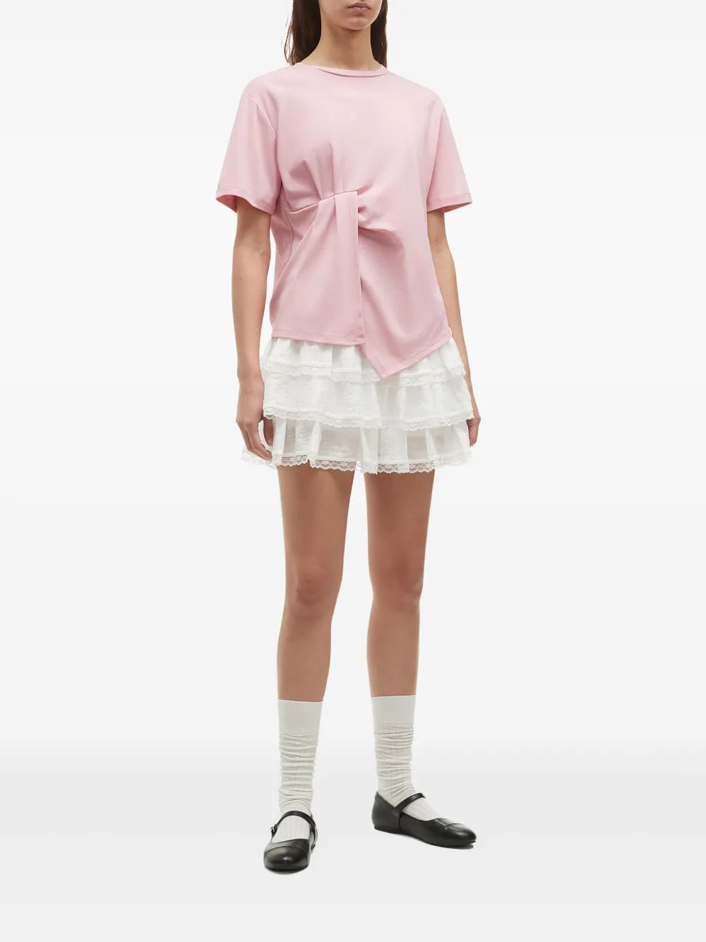Asymmetric Knot-Detail T-Shirt