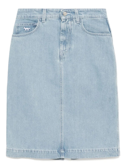Straight Denim Skirt