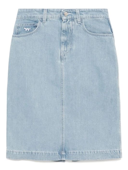 Straight Denim Skirt