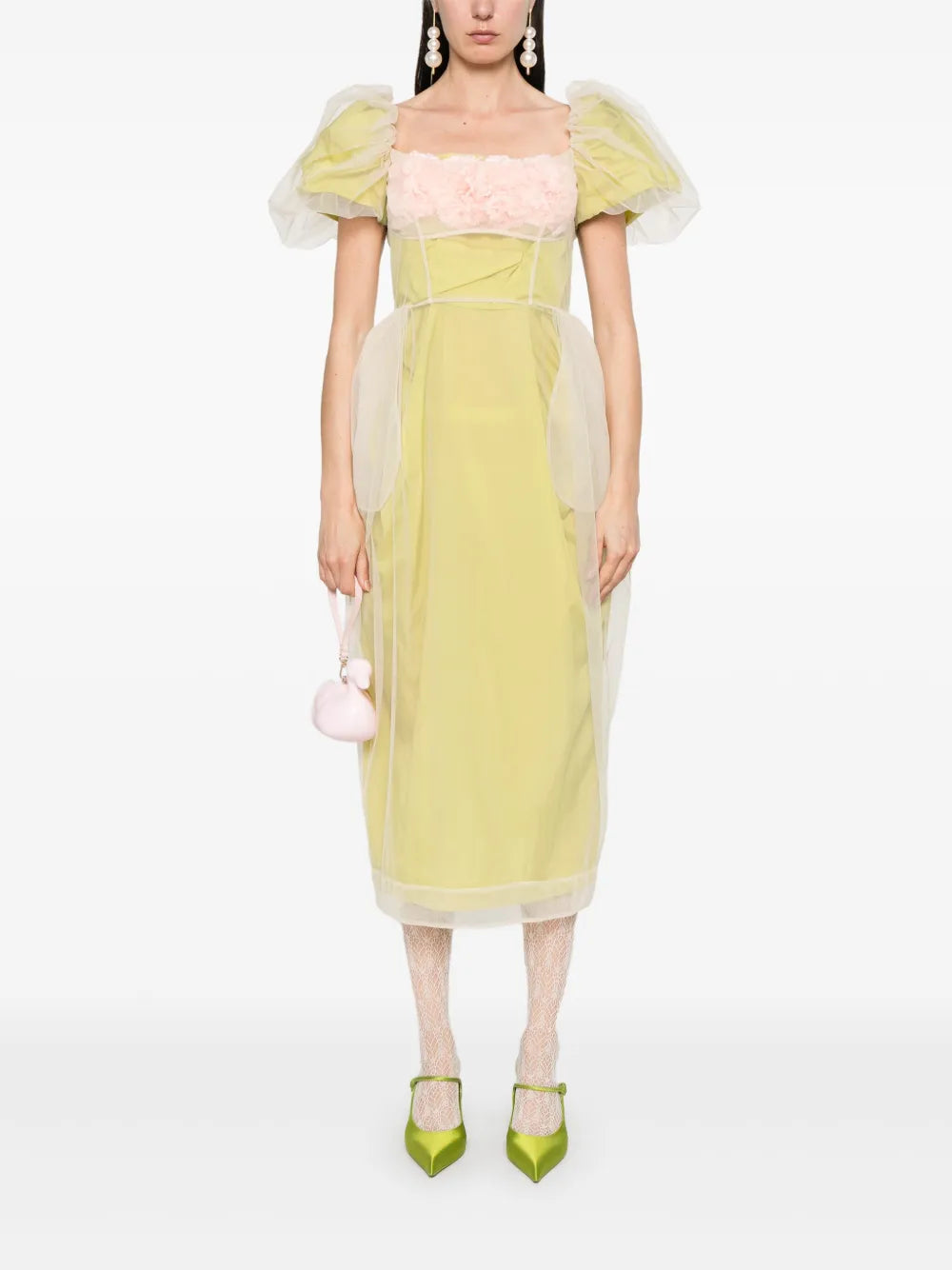 Layered Balconette Midi Dress