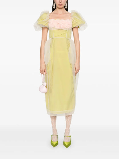 Layered Balconette Midi Dress