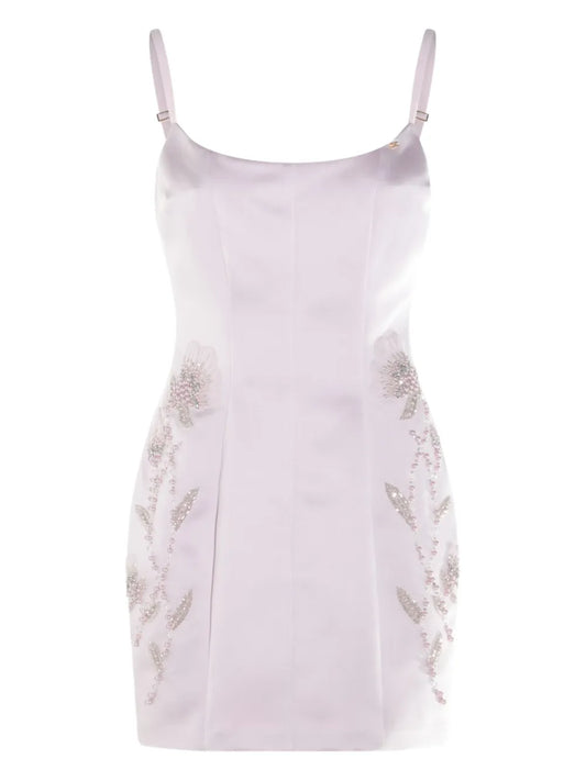 Satin-Finish Mini Dress