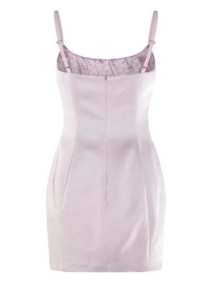 Satin-Finish Mini Dress
