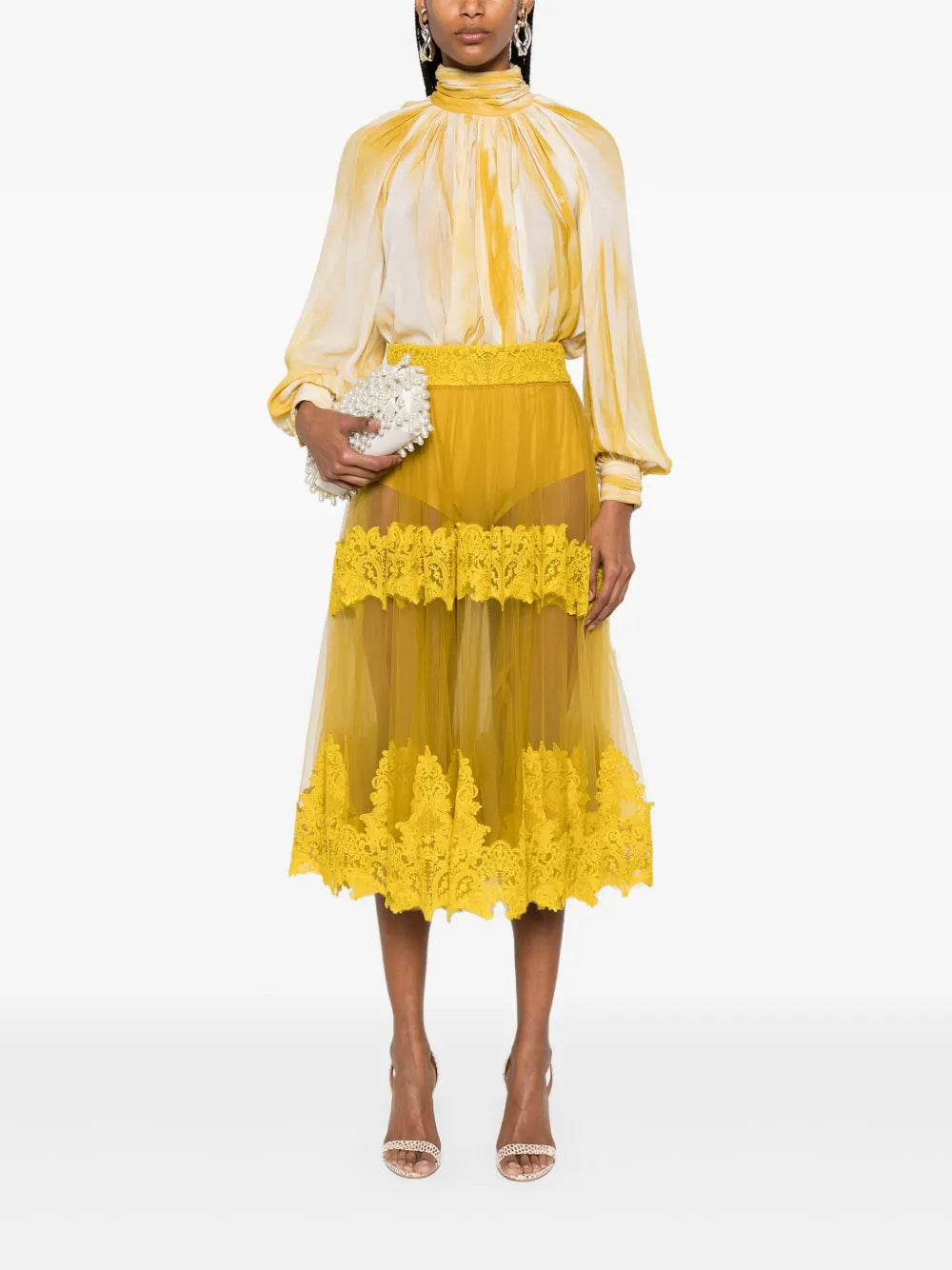 Tulle Midi Skirt