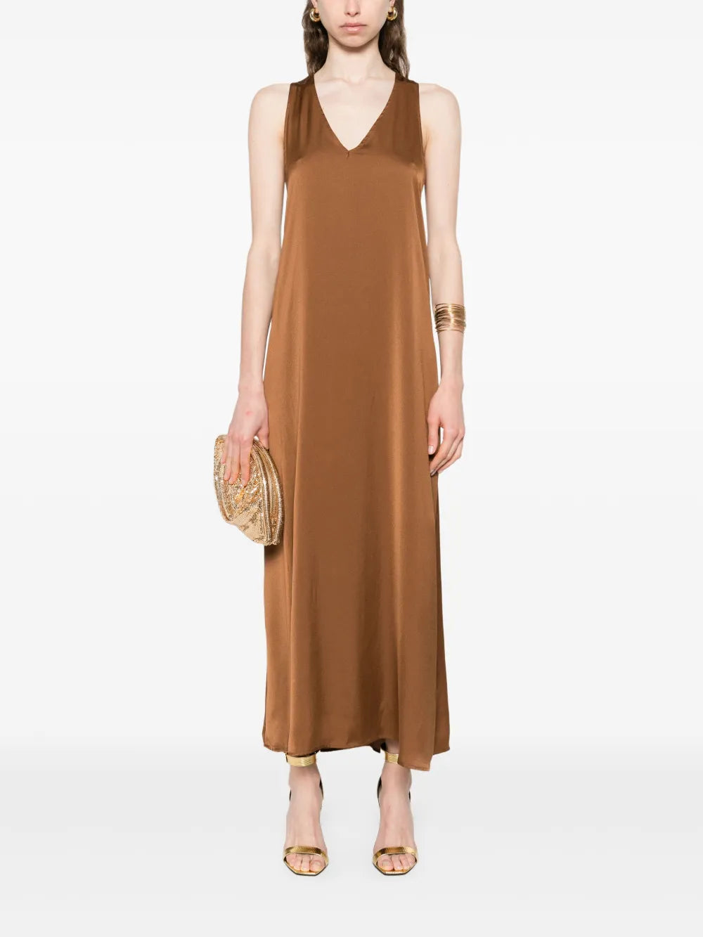 Braided-Strap Maxi Dress