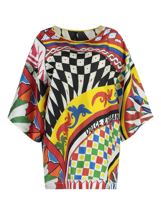 Printed Silk Blouse