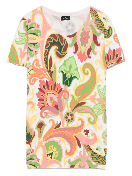 Paisley-Print T-Shirt