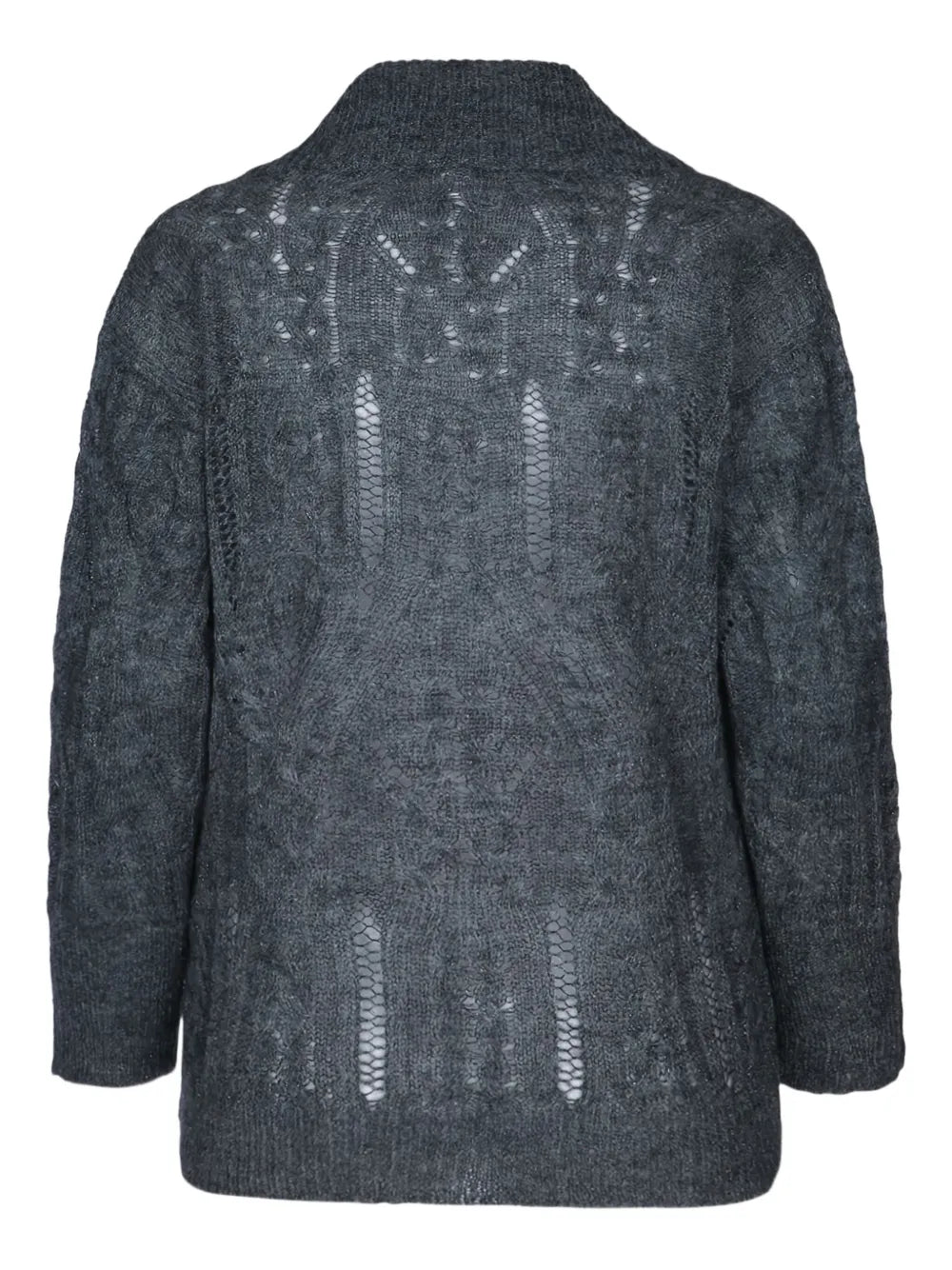V-Neck Pointelle-Knit Sweater
