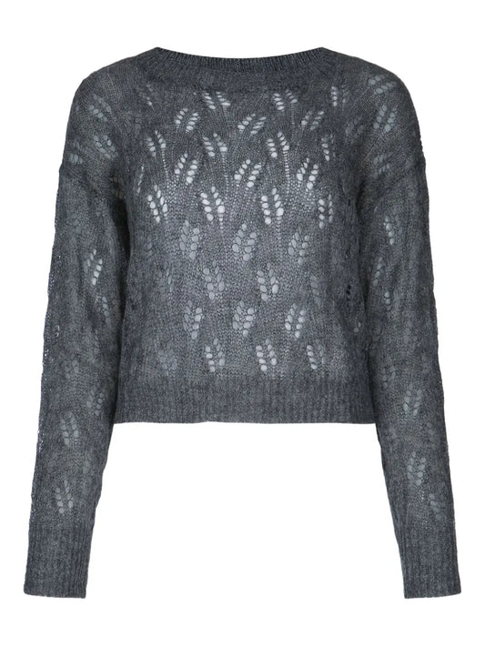 Pointelle-Knit Sweater