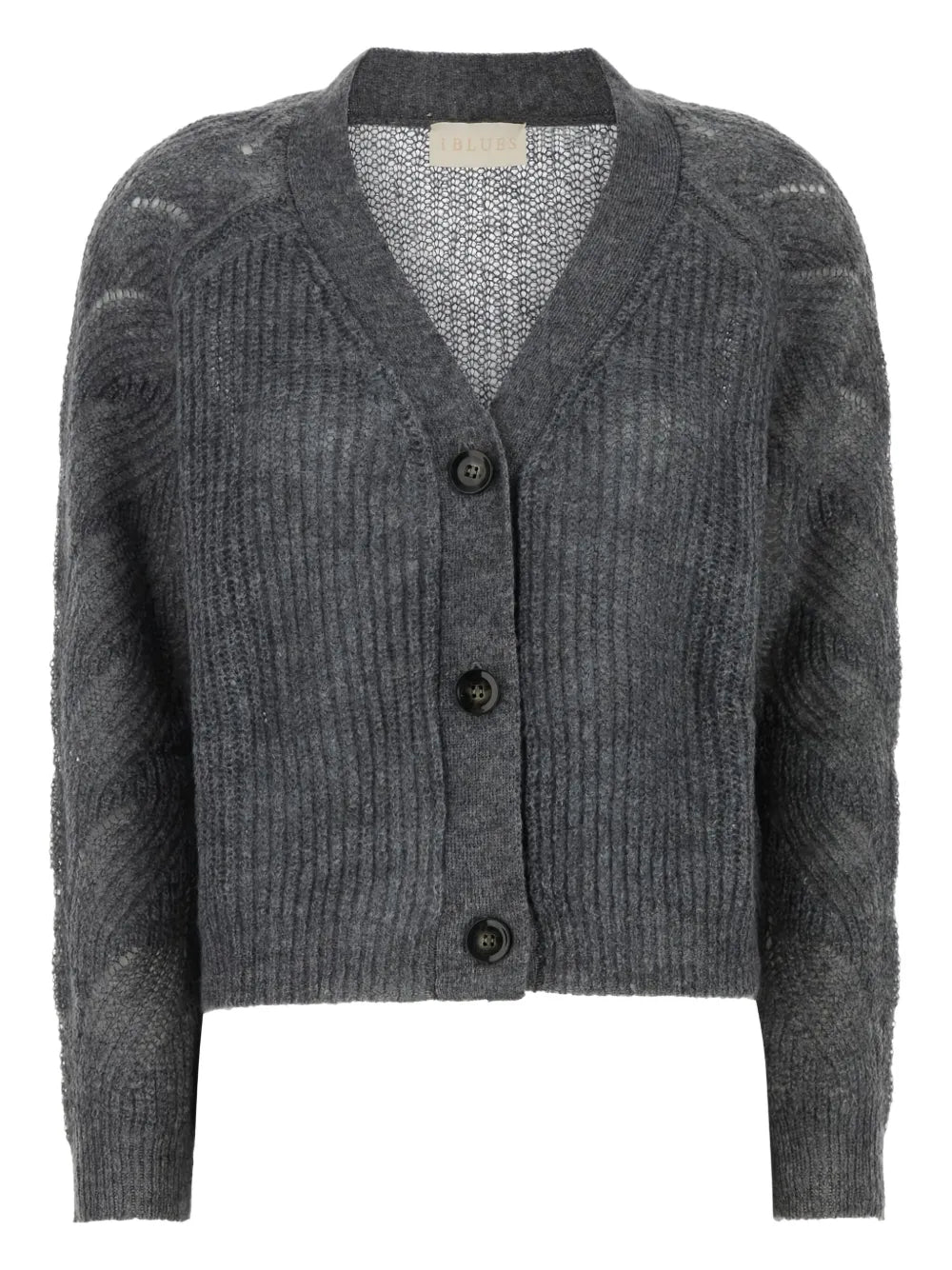 Button-Up Textured Cardigan