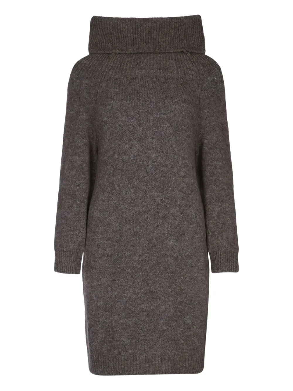 High-Neck Sweater Dress