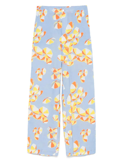 Graphic-Print Trousers