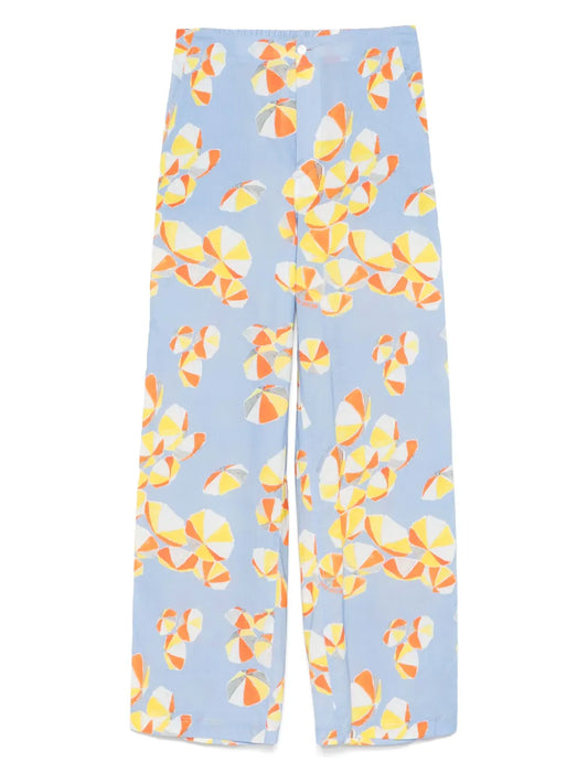 Graphic-Print Trousers