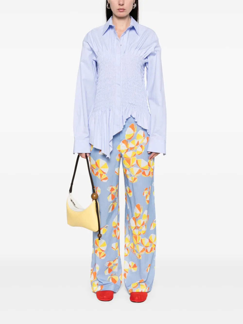 Graphic-Print Trousers