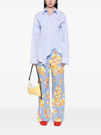 Graphic-Print Trousers