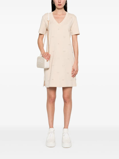 Embroidered-Logo Dress