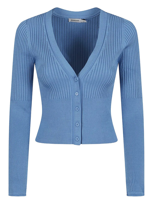 Ribbed Button-Up Cardigan