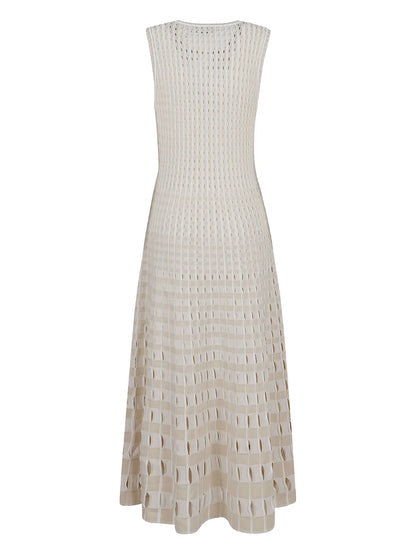 Crochet-Knit Midi Dress