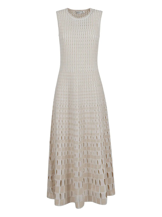 Crochet-Knit Midi Dress