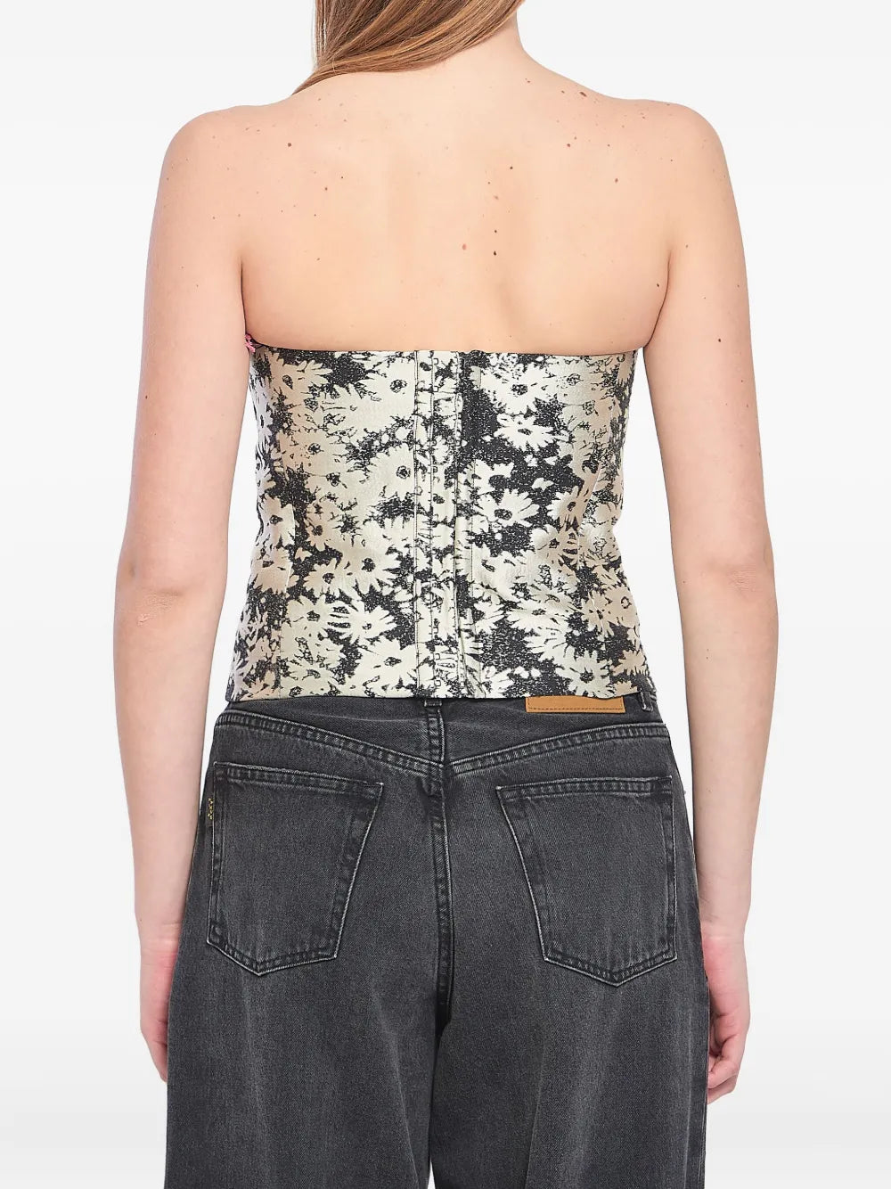Floral-Jacquard Top