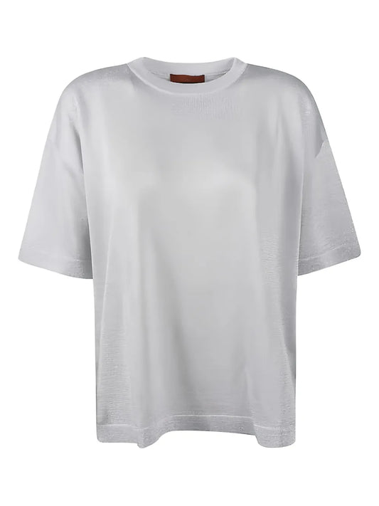 Lamé Crew-Neck T-Shirt