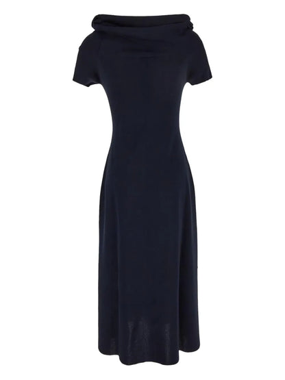 Gathered-Detail Maxi Dress