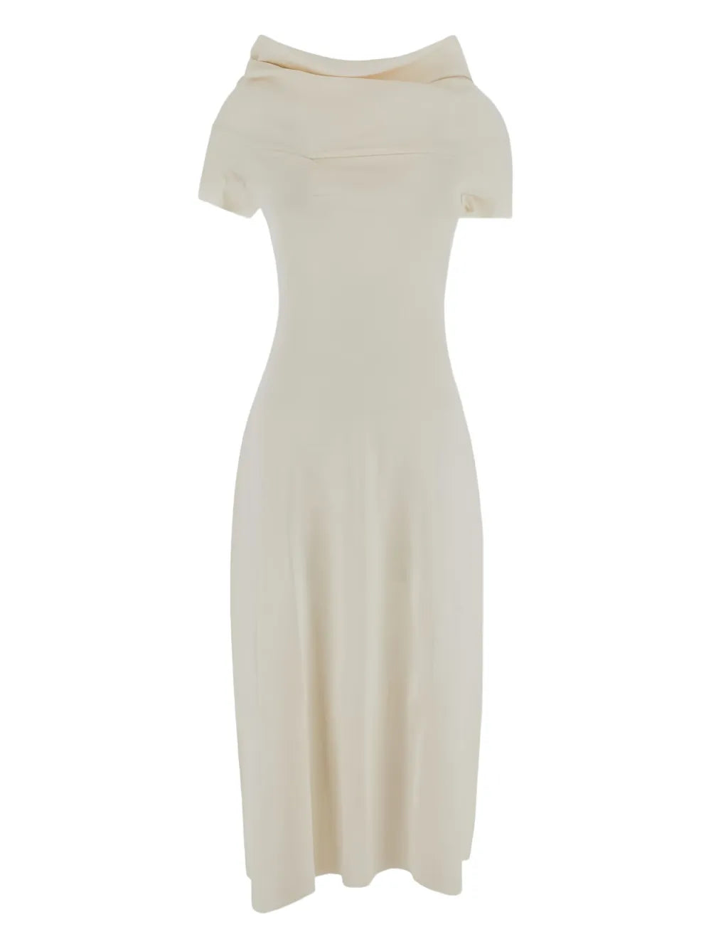 Roll-Neck Midi Dress
