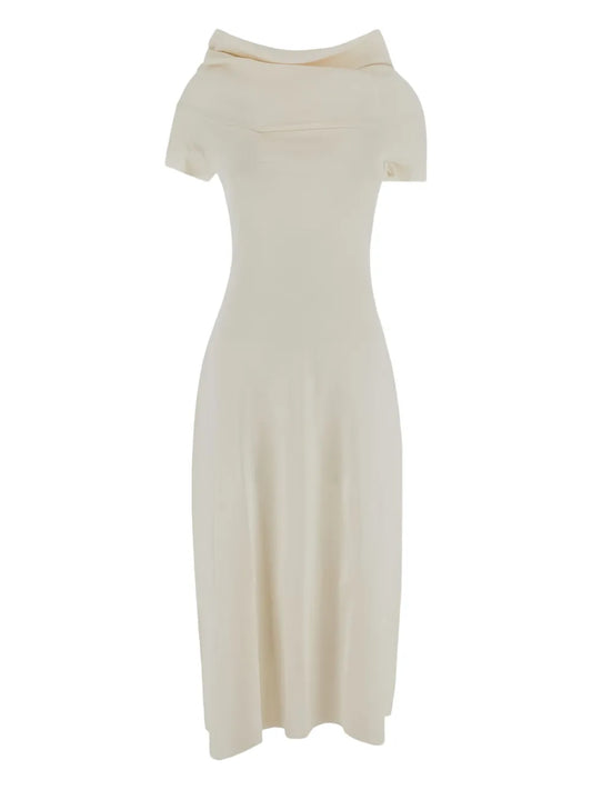 Roll-Neck Midi Dress