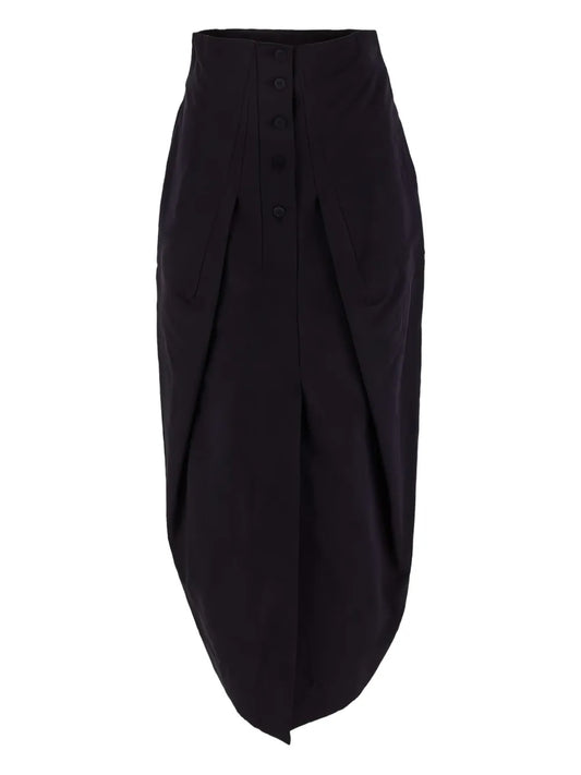 Pleat-Detail Maxi Dress
