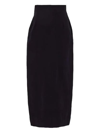 Pleat-Detail Maxi Dress