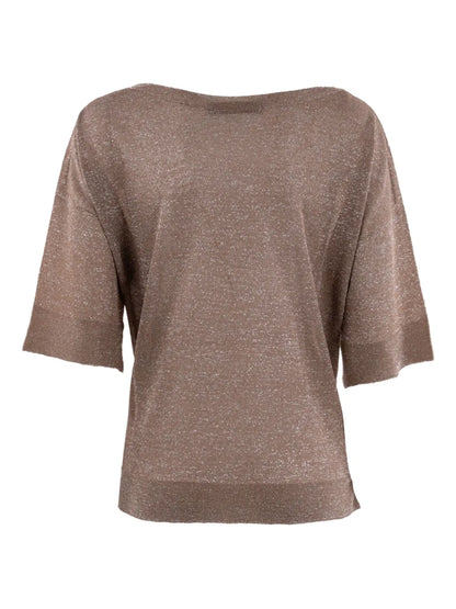 Lurex-Detail Knitted Top