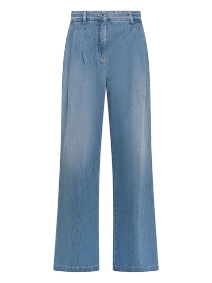 Pleat-Detail Jeans