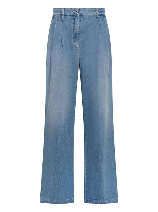 Pleat-Detail Jeans