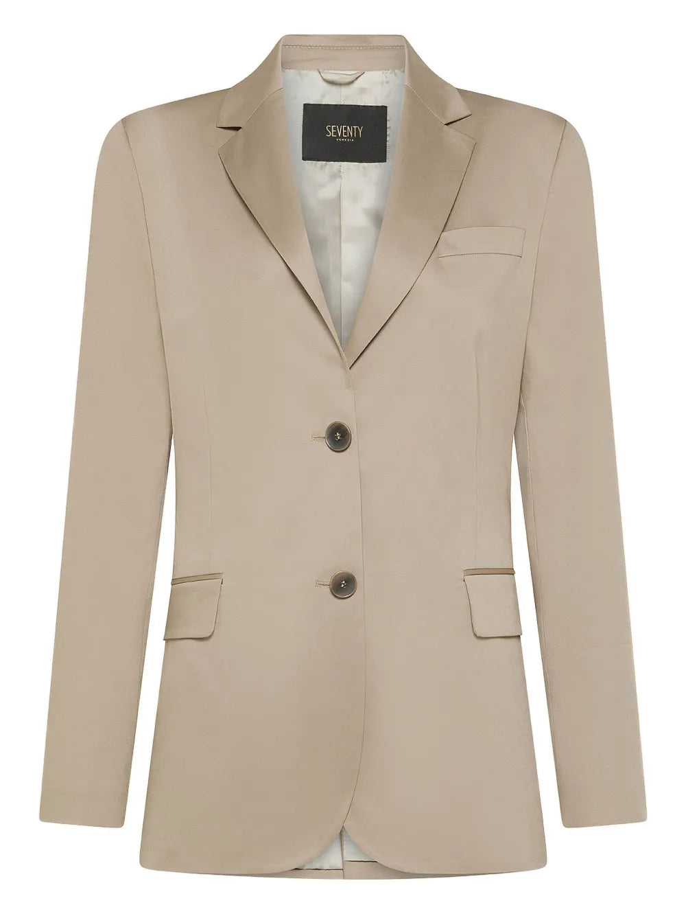 Satin-Trim Blazer