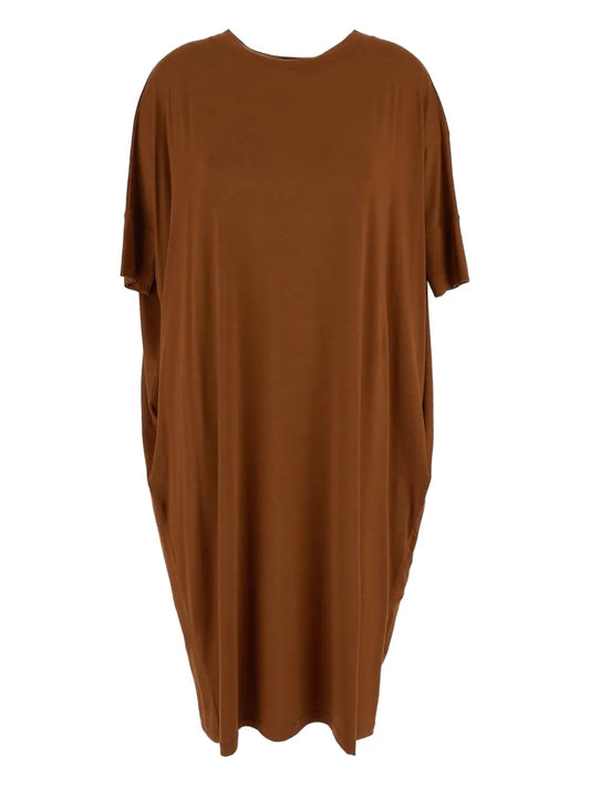 Crew-Neck Midi Dress