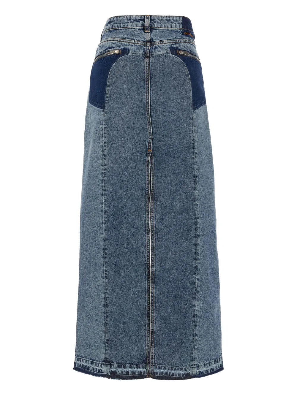 Split-Detail Denim Skirt