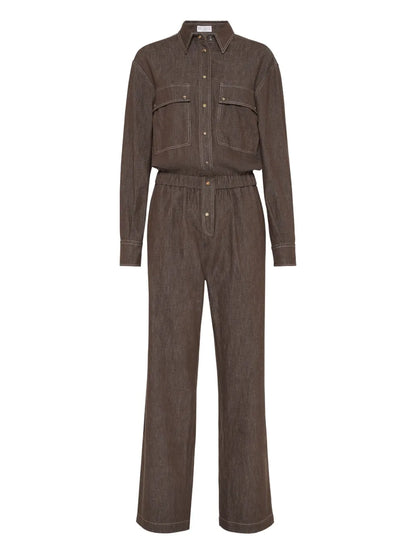 Cotton Denim Jumpsuit