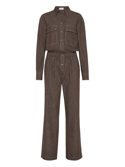 Cotton Denim Jumpsuit